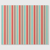 Papier Cadeau Rayures chaudes  (Plat)
