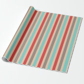 Papier Cadeau Rayures chaudes  (Déroulé)