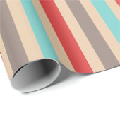 Papier Cadeau Rayures chaudes  (Coin rond)
