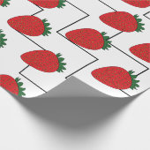Papier Cadeau Rayures Chevron Fraise (Coin)