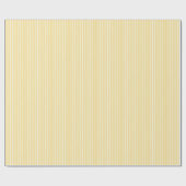 Papier Cadeau Rayures Classiques Blanc - Jaune Canari (Plat)