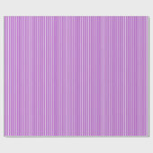 Papier Cadeau Rayures Classiques Blanc - Orchidée Violet (Plat)