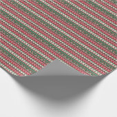 Papier Cadeau Rayures Classiques de Pull de Noël Laid (Coin)