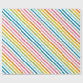 Papier Cadeau rayures colorées (Plat)