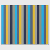 Papier Cadeau Rayures Colorées (Plat)