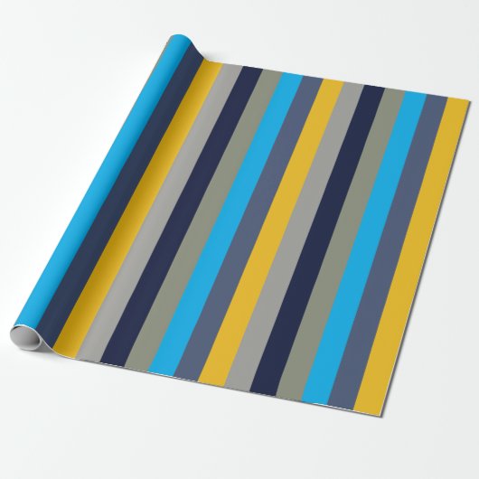 Papier Cadeau Rayures Colorées (Déroulé)