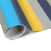 Papier Cadeau Rayures Colorées (Coin rond)