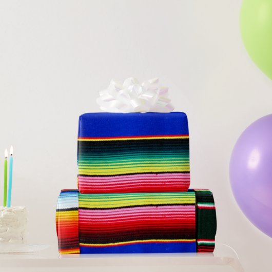 Papier Cadeau Rayures colorées de serape (Cadeaux de fête)