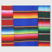 Papier Cadeau Rayures colorées de serape (Plat)