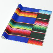 Papier Cadeau Rayures colorées de serape (Déroulé)