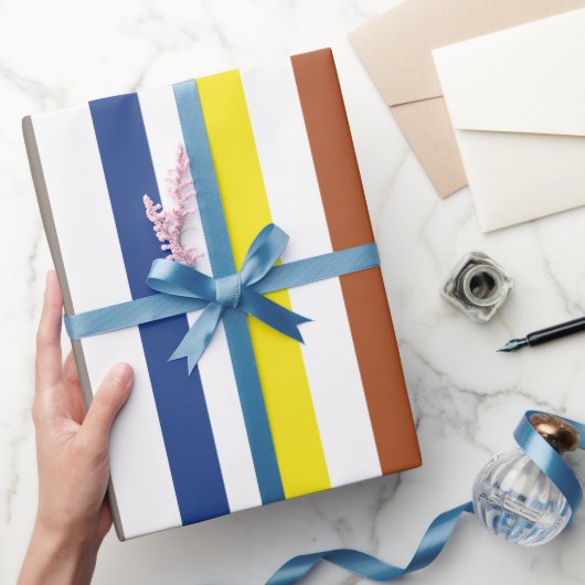 Papier Cadeau Rayures Colorées d'Été (Cadeaux)