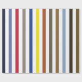 Papier Cadeau Rayures Colorées d'Été (Plat)