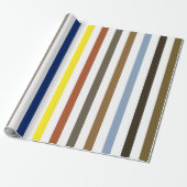 Papier Cadeau Rayures Colorées d'Été (Déroulé)