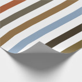 Papier Cadeau Rayures Colorées d'Été (Coin)
