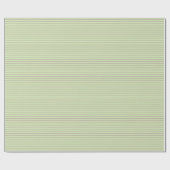 Papier Cadeau Rayures crayeuses de brume mauve sur le vert de (Plat)