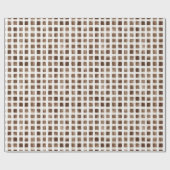 Papier Cadeau Rayures Crème Marron (Plat)