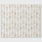 Papier Cadeau Rayures d'aquarelle neutres (Plat)
