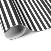 Papier Cadeau Rayures d'arbitre (Coin rond)