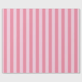 Papier Cadeau Rayures de cabane en rose (Plat)