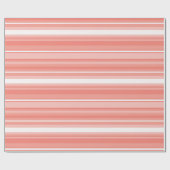 Papier Cadeau Rayures de corail (Plat)