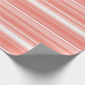 Papier Cadeau Rayures de corail (Coin)