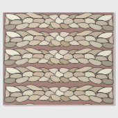 Papier Cadeau Rayures de corde modernes (Plat)