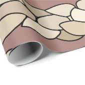 Papier Cadeau Rayures de corde modernes (Coin rond)