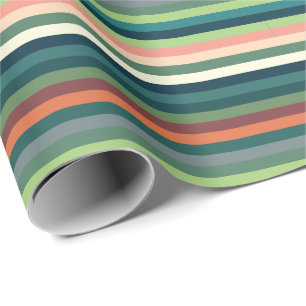 Papier Cadeau Rayures de couleur