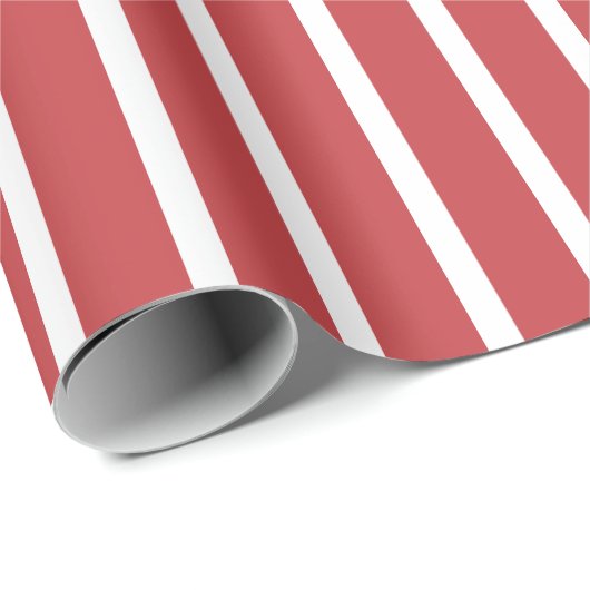 Papier Cadeau Rayures de couleur de Noël (Coin rond)