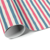 Papier Cadeau Rayures de floraison cosmique (Coin rond)