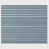 Papier Cadeau Rayures de flux Jet Colonial Bleu (Plat)
