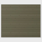 Papier Cadeau Rayures de flux Jet Olive Vert (Plat)