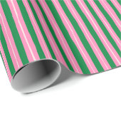 Papier Cadeau Rayures de mod joyeux (Coin rond)