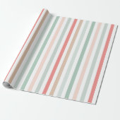 Papier Cadeau rayures de Noël (Déroulé)