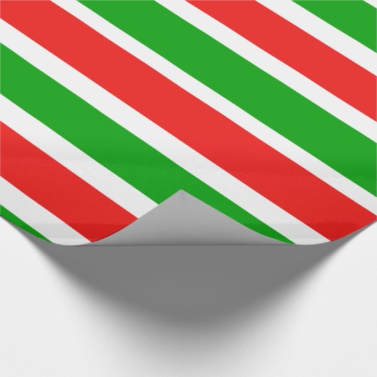 Papier Cadeau Rayures de Noël (Coin)