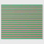 Papier Cadeau Rayures de Noël (Plat)