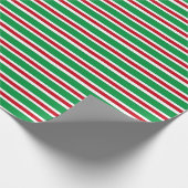 Papier Cadeau Rayures de Noël (Coin)