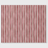 Papier Cadeau Rayures de Noël crème rouge (Plat)