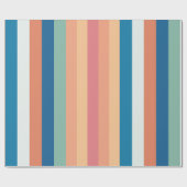 Papier Cadeau Rayures de nuances de couleur (Plat)