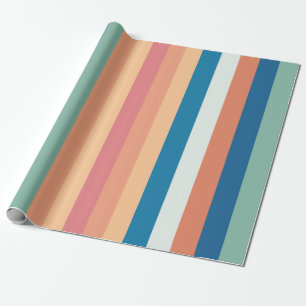 Papier Cadeau Rayures de nuances de couleur