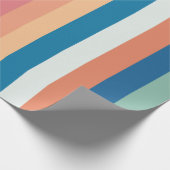 Papier Cadeau Rayures de nuances de couleur (Coin)