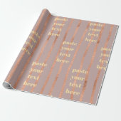 Papier Cadeau Rayures de paillettes de luxe (Déroulé)