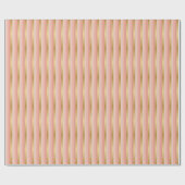 Papier Cadeau Rayures de pêche et d'or (Plat)