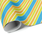 Papier Cadeau Rayures de plage (Coin rond)