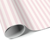 Papier Cadeau Rayures de printemps | Douce rose (Coin rond)