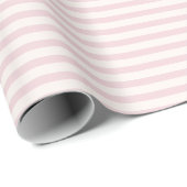 Papier Cadeau Rayures de printemps | Douce rose ll (Coin rond)