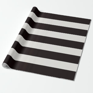 Papier Cadeau Rayures de store noir et blanc
