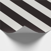 Papier Cadeau Rayures de store noir et blanc (Coin)