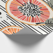 Papier Cadeau Rayures de tranches de Citrus Gras (3) (Coin)