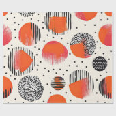 Papier Cadeau Rayures de tranches de citrus gras (4) (Plat)